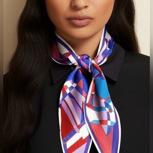 VINTAGE Vera Neumann Geometric Silk Scarf